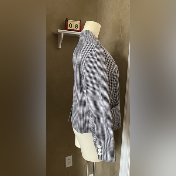 Talbots Women’s blazer Jacket Gingham pattern Size 10 - Picture 12 of 14